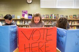 Students participate in mock elections