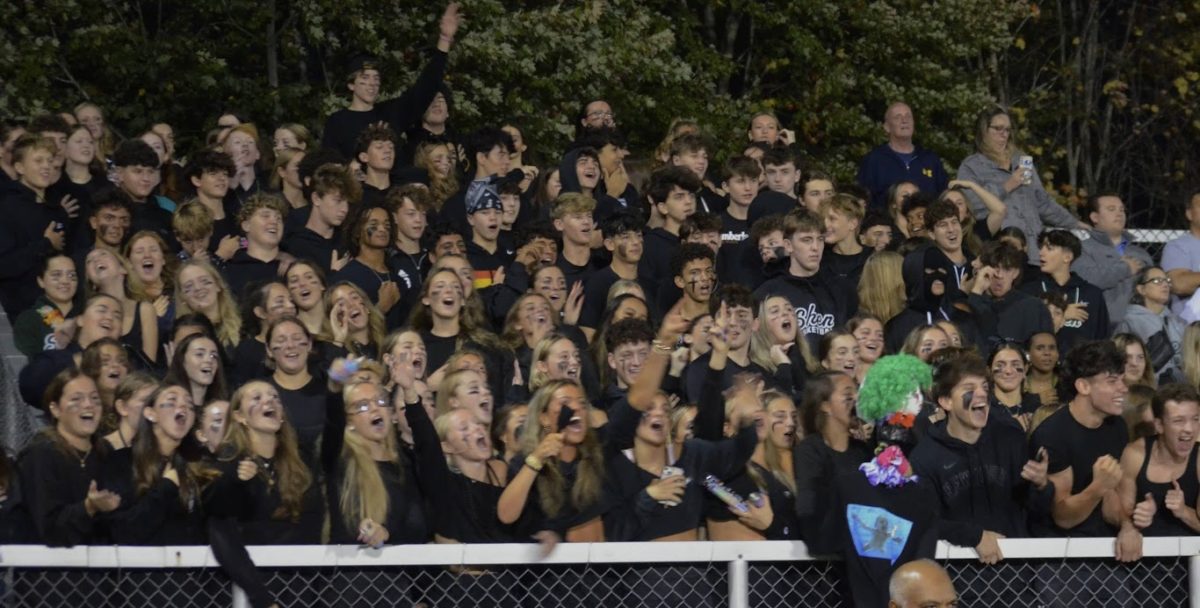 The student section during the Shen vs. CBA game at the CBA field Oct. 6.